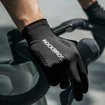 Rockbros cycling gloves spring/summer/autumn, full, size: XL - black czarny \ xl kesztyű