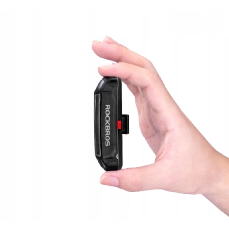 Rockbros A54BK Rear Bike Light + Micro USB - USB-A Cable - Black fekete lights, tourist equipment