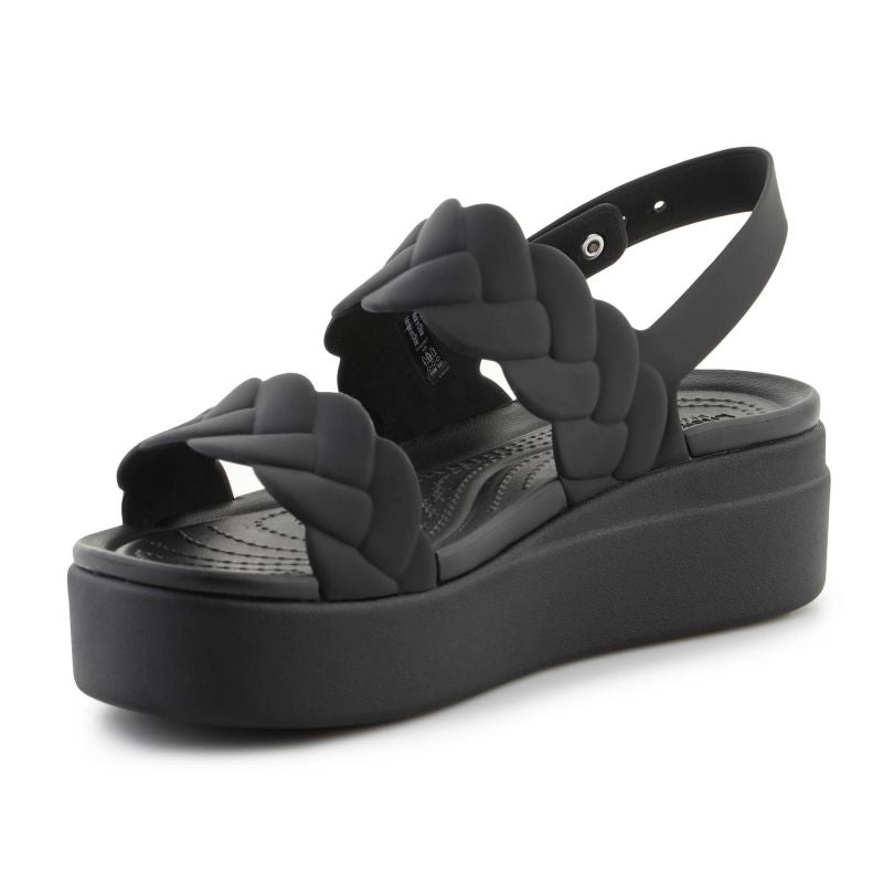 Crocs Brooklyn Woven Low Wedge W 209977-060 sandals Cipő