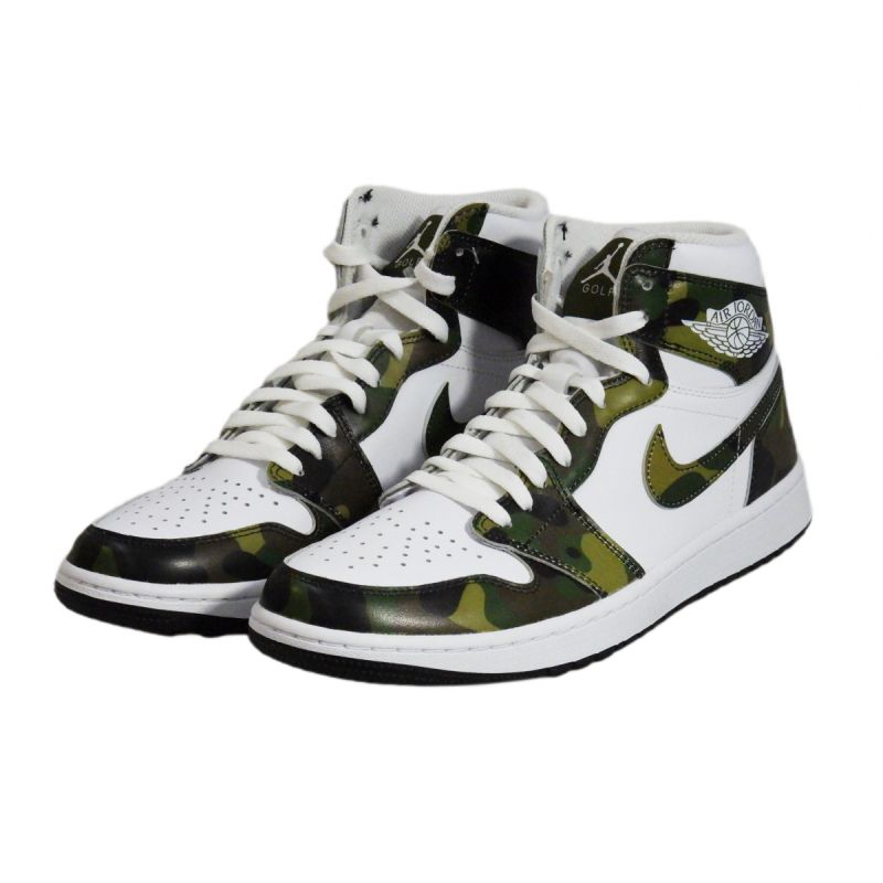 AIR Jordan 1 High Golf Camo Men's Sneakers - ruházat