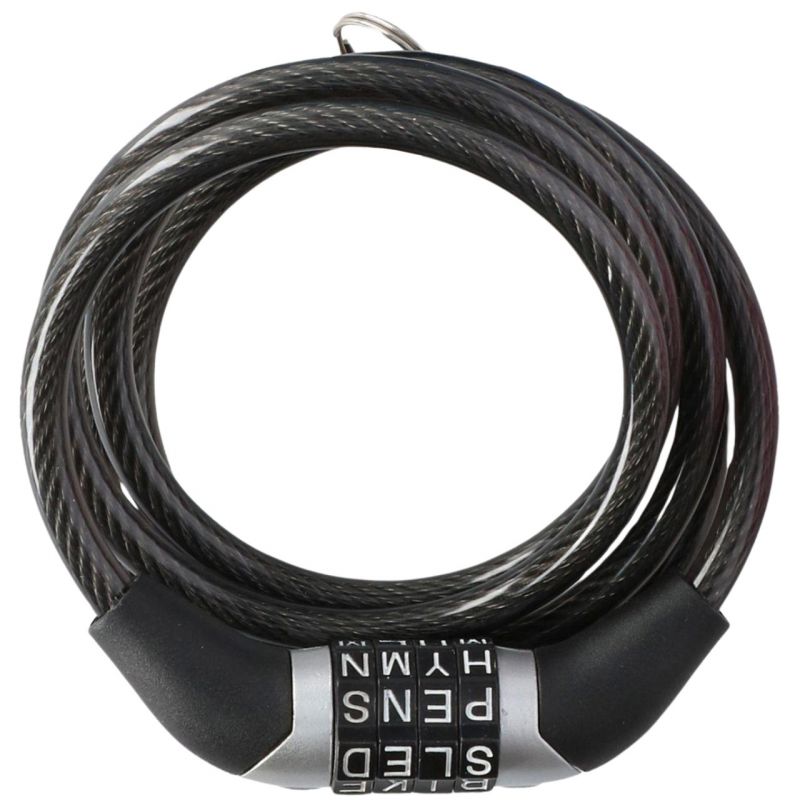 Dunlop spiral bicycle lock, code 0.6x120 cm fekete kiegészítő 1042695