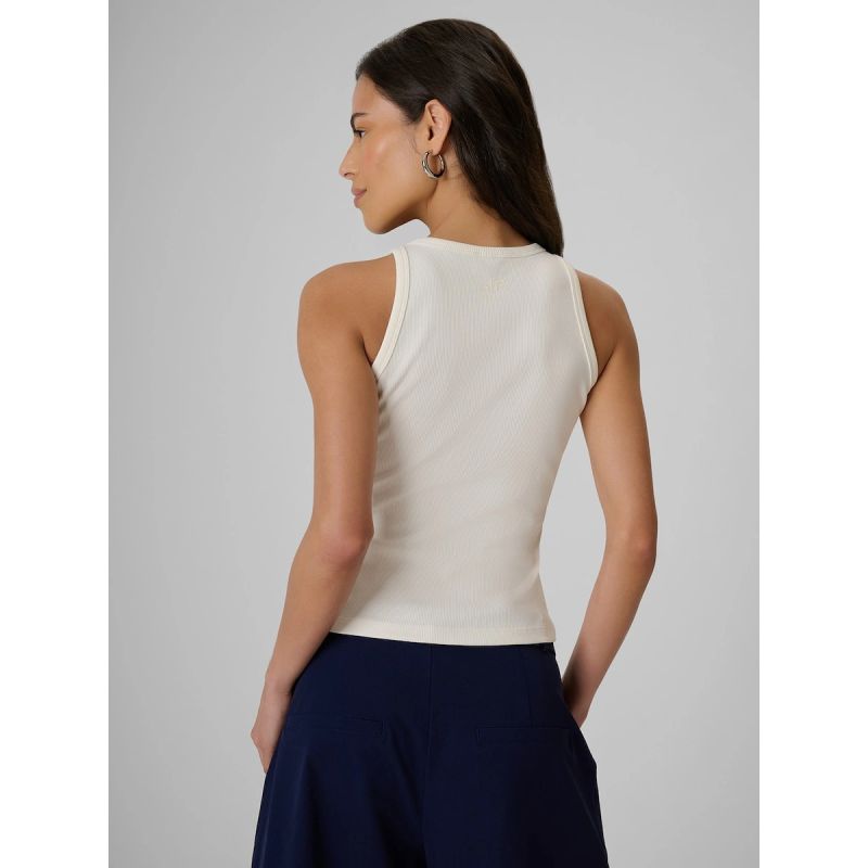 Women's slim ribbed knit top 4F