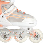 NILS Extreme NH18190 2in1 roller skates, white and pink, size L (39-43), with replaceable HOCKEY blade rózsaszín utcai cipő