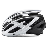 Wozinsky MTB Bike Helmet with Removable Visor and Rear USB Light M - Black and White czarny || biały védőfelszerelés HT-28VCB-199802