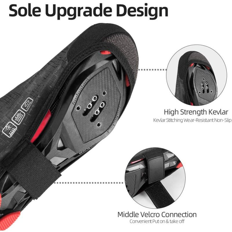 Rockbros shoe covers black fekete protectors and knee pads