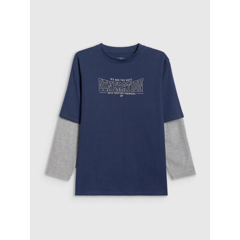 Loose longsleeve with print for boys 4F