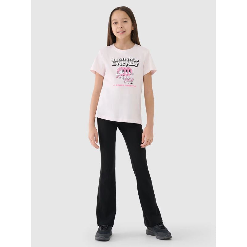 4f Girls' regular T-shirt with print 4FJRSS25TTSHF2585-12S Ruházat