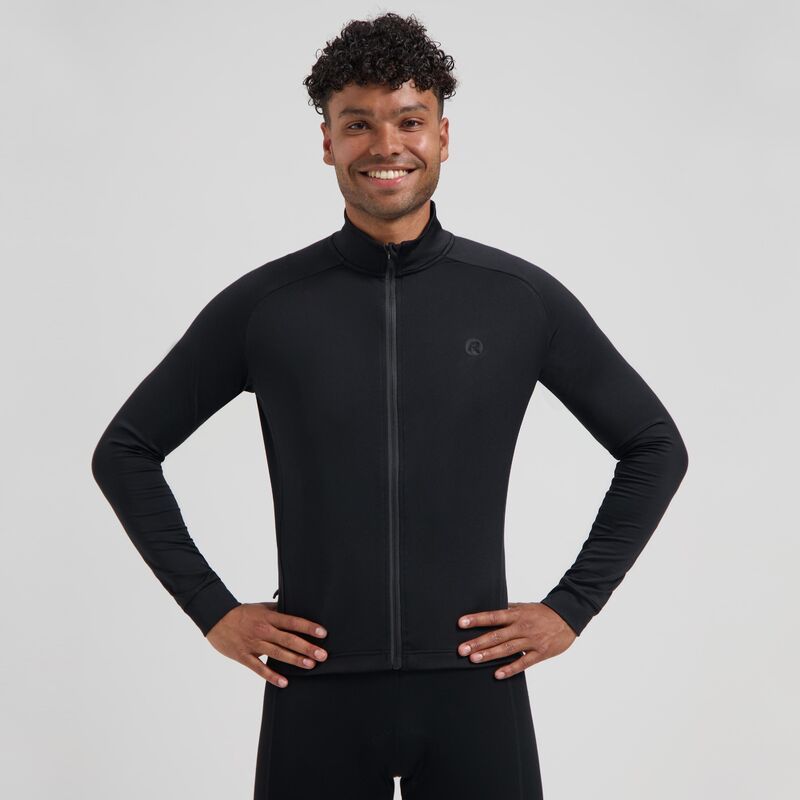 Rogelli ESSENTIAL II long sleeve t-shirt 4XL fekete kerékpáros ruha SIRC1010001.000.4XL