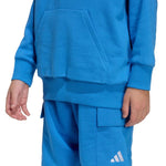 adidas Essentials Hoodie for kids KD3382 kék kapucnis pulóver