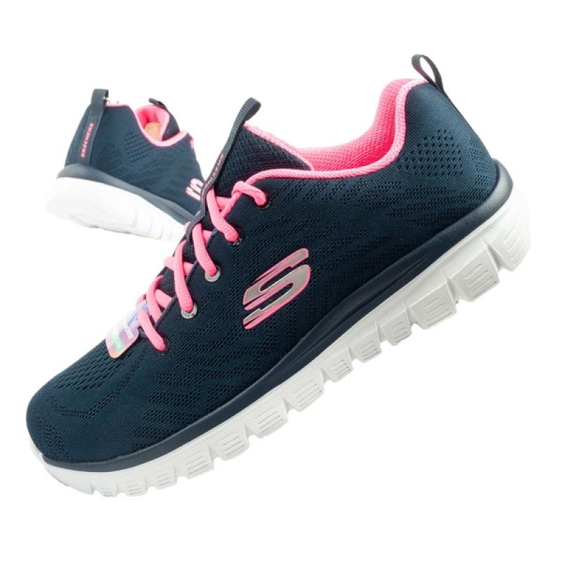 Skechers Graceful-Get women's sports shoes comfortable lightweight breathable navy blue Cipő