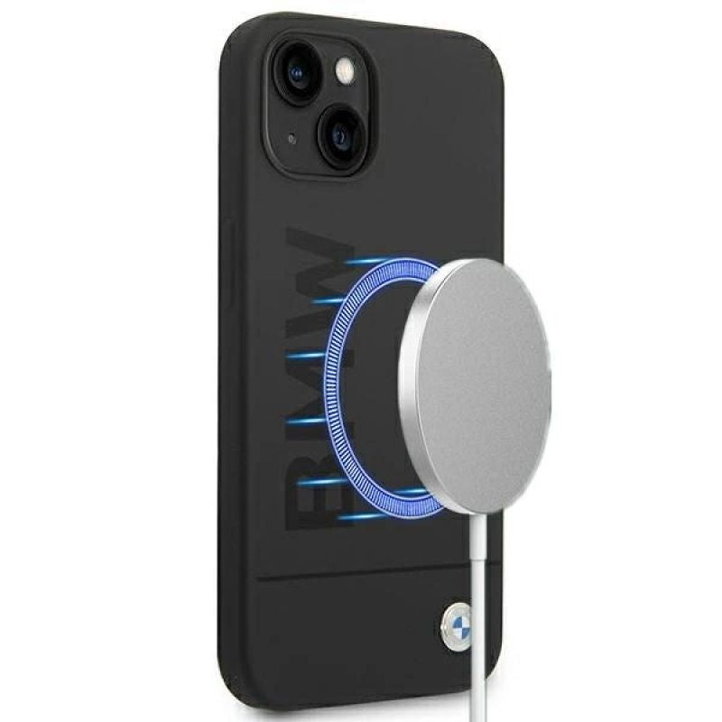 Case BMW BMHMP14MSLBLBK iPhone 14 Plus 6.7 " / black hardcase Silicone Signature Logo Magsafe fekete nadrág