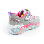 Skechers S Lights LED Children's Velcro for Girls szürke cipő