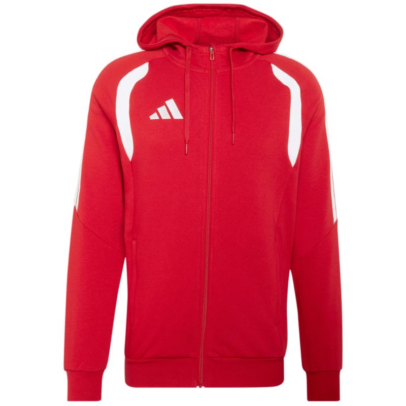 Men's adidas Tiro 26 League Sweat Full Zip Hoodie red KF9106 piros kapucnis pulóver