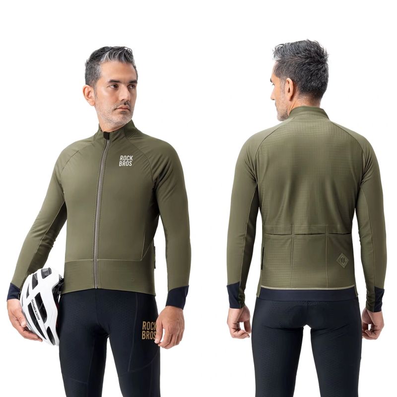 Rockbros Winter Fleece Double Layer Cycling Size M - Green zielony \ m dzseki
