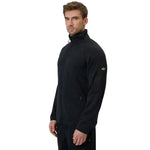 Men's fleece 4F M443 deep melange 4FWSS26TFLEM443 20M fekete kabát