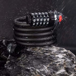 Rockbros bike lock – steel cable, 5-digit code + LED, utcai cipő 5907769384219-211820