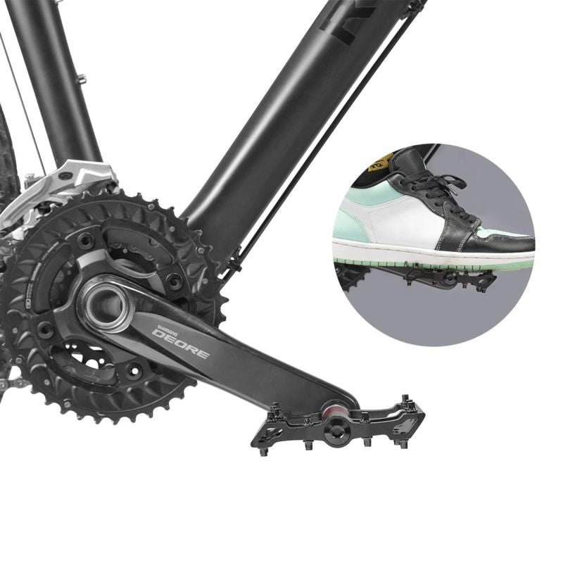 Rockbros 2020-12CBK Platform Aluminum Bicycle Pedals - Black
