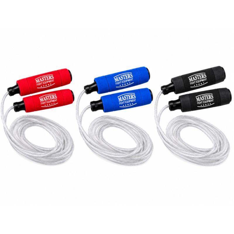 MASTERS FIGHT EQUIPMENT Boxing Jump Rope with Weights 2 x 160 g SBP-W fekete edzőfelszerelés 09455-P02