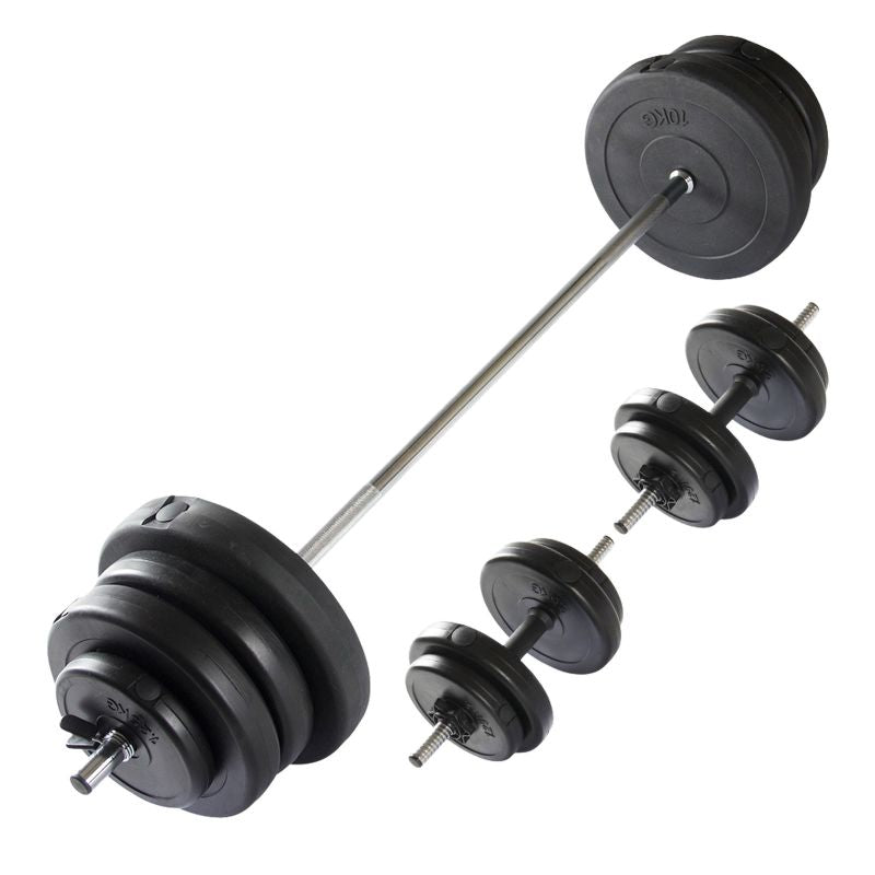 Virtufit Adjustable Barbell Set - Dumbbell Set - 60.5 Kg - Black General