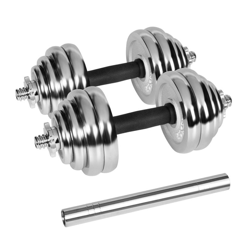Rebel Active Adjustable Chrome Dumbbells In Case With Bar, Set 30 Kg edzőfelszerelés RBA-2326-30
