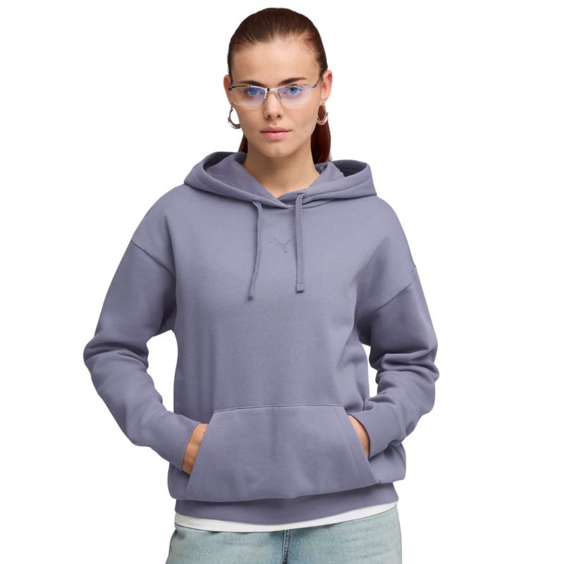 Puma ESS Centered Cat Logo Relaxed Hoodie 692917 lila kapucnis pulóver