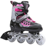 Enero Roller Skates-Roller Skates-Ice Skating 4in1 Pro Led 30-33 Pink-Gray szürke skates, roller skates