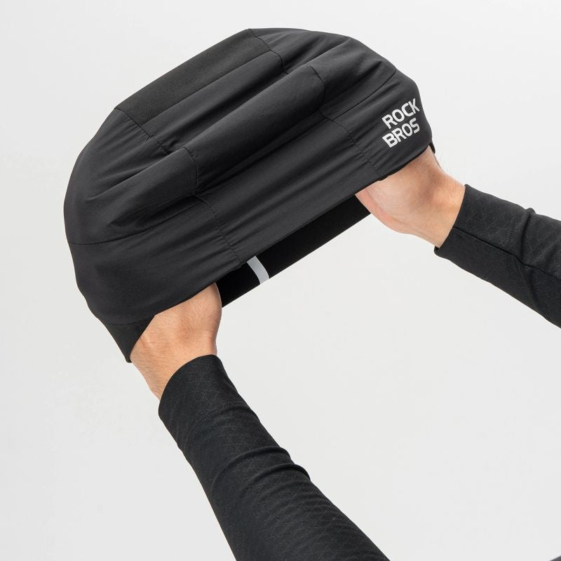Rockbros M015 Winter Reversible Cycling Cap Size 54-61 cm - Black fekete hats