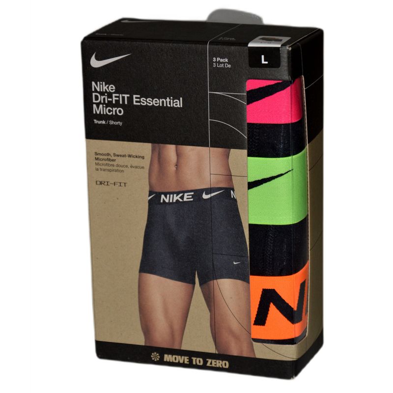 Nike men's boxer briefs 3 pack BLACK - 0000KE1156-BAV fekete alsónemű
