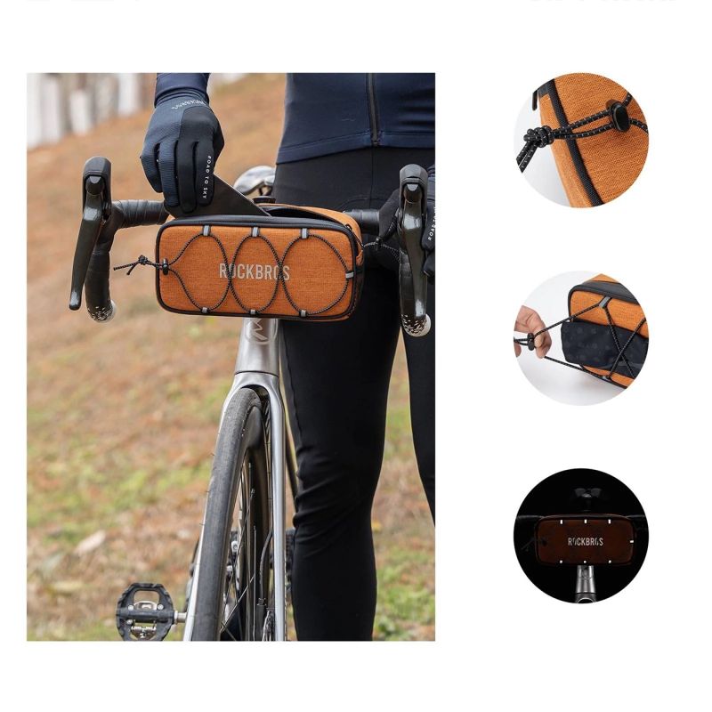 Rockbros TL001 ROAD TO SKY 1.9L Handlebar Waterproof - Orange pomarańczowy sporttáska 5907769384219-211526