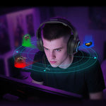 head QCY V200 Pro Wired Gaming Headphones with 7.1 Sound and Detachable Microphone - Black przewodowe \ czarny headsets