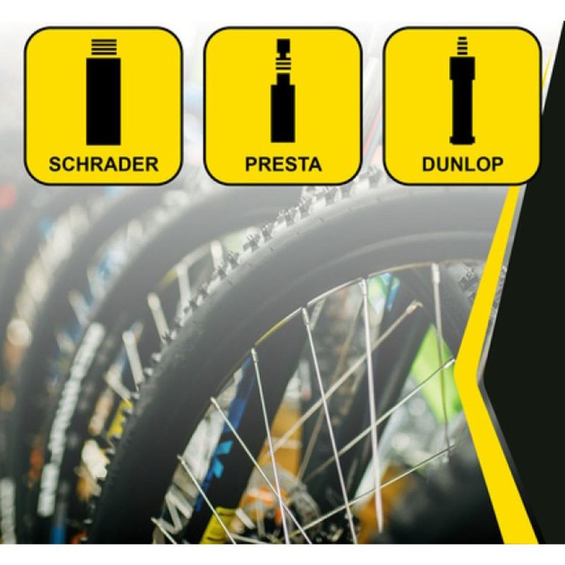 Dunlop Workshop Bicycle Pump (16bar) With Manometer Yellow sárga pumpa GSP-255255