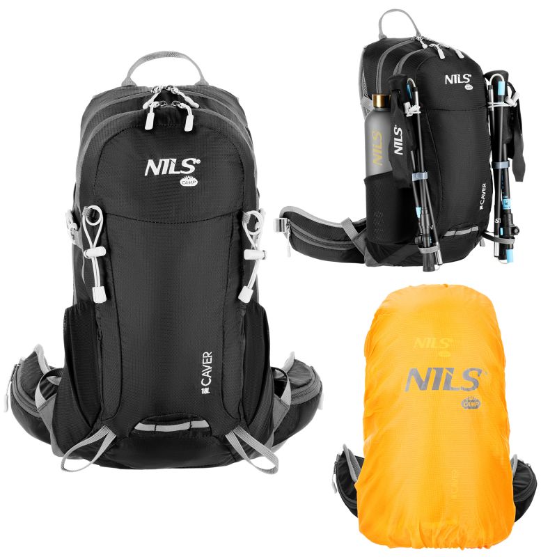 Nc1950 Black Cavern Tourist Backpack 18l Nils Camp fekete hátizsák