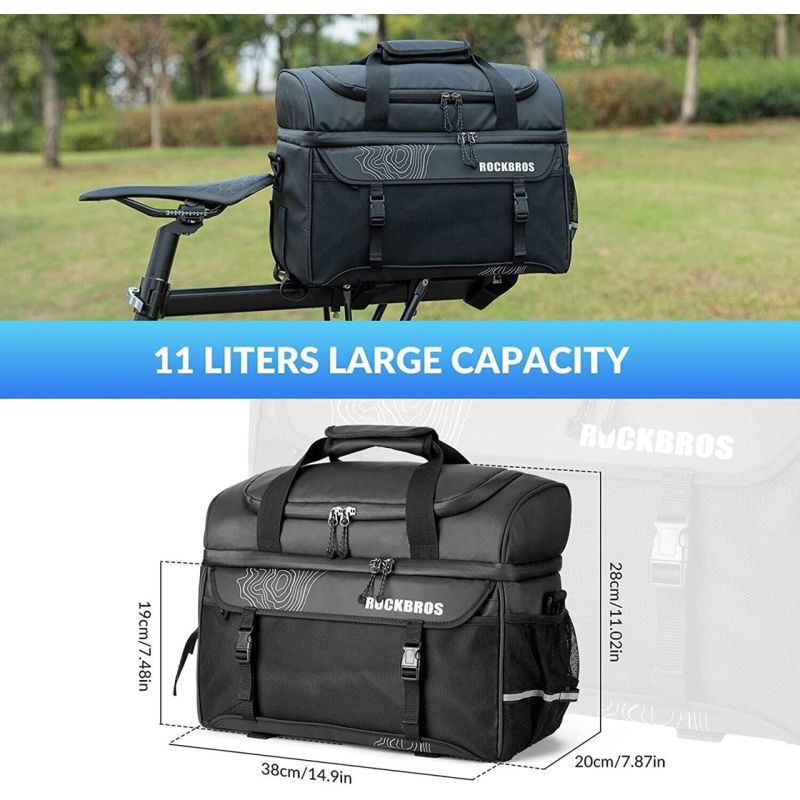 Rockbros 11l Insulated Bike Trunk fekete táska