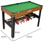 Enero 3-in-1 WOODEN TABLE FOR FOOTBALL, BILLIARDS, AIR HOOKUP fekete table games, tables