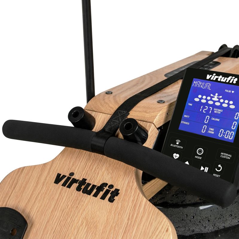 Virtufit Elite Wooden Rowing Machine With Water Resistance - Wood/Oak