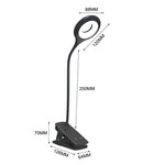 MINI Wozinsky Wireless LED Reading Lamp with Clip + USB-C Cable - Black czarny elektronika -195473