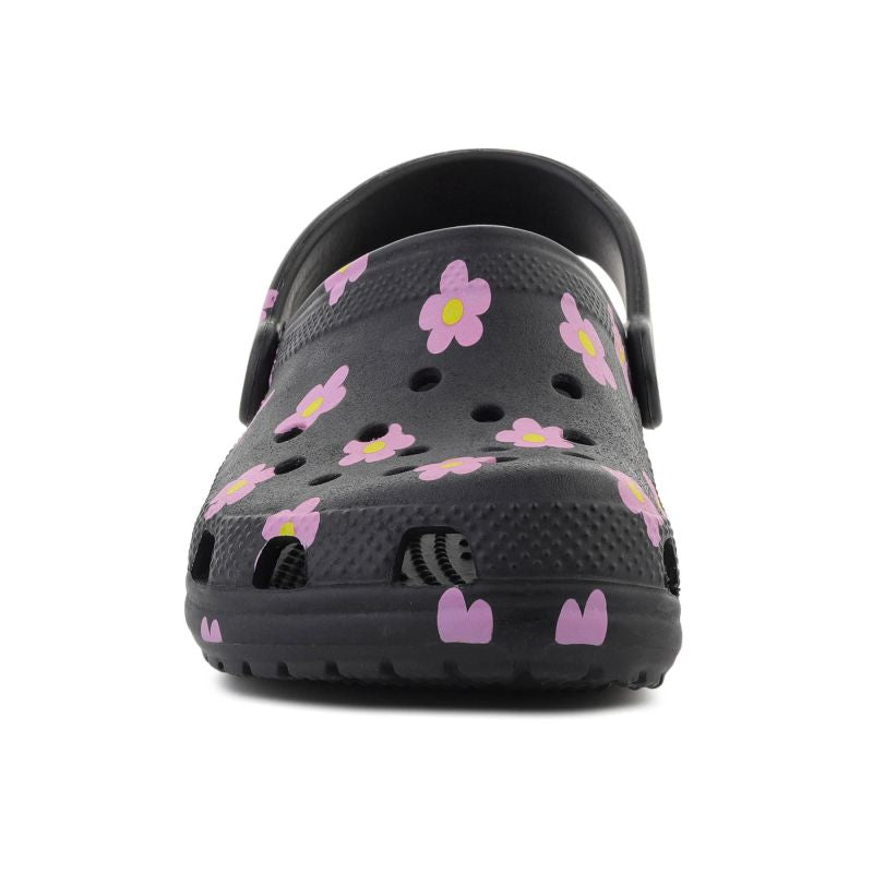 Crocs Classic Flower Clog K Black