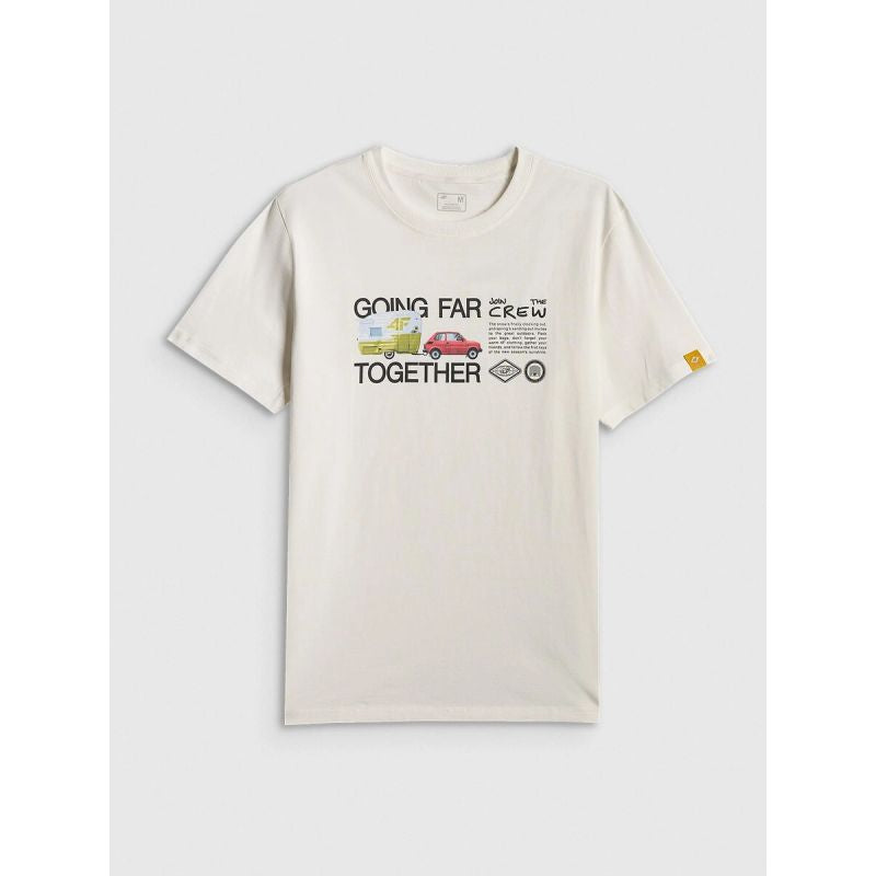 4F Men's regular printed T-shirt póló 4FRSS26TTSHM3810-11S