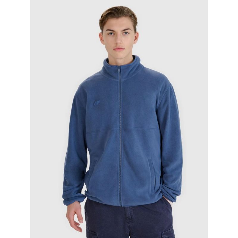 Regular fleece with stand-up collar men's 4F 4FRMM00TFLEM371-31S 2xl kapucnis pulóver