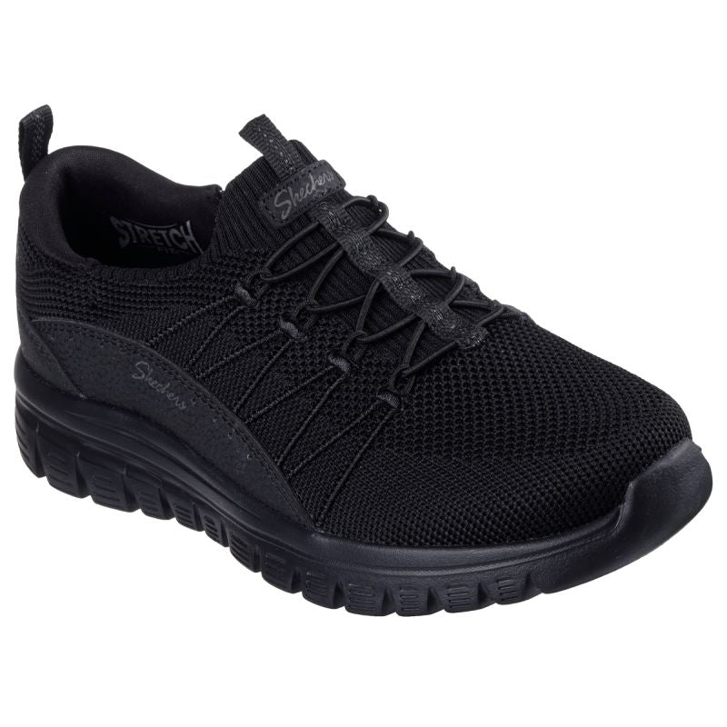 Skechers women's sneakers GACEFUL PICTURE PERFECT 100702 BBK fekete utcai cipő