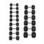 HMS HEX PRO 10 KG dumbbell fekete edzőfelszerelés 17-66-114