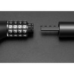 Rockbros 3230002001 bicycle lock with combination and key - black
