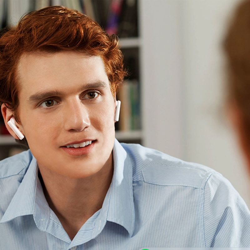 head Ugreen HiTune T3 Active WS106 Wireless Bluetooth 5.2 TWS ANC Headphones - White biały computers and accessories