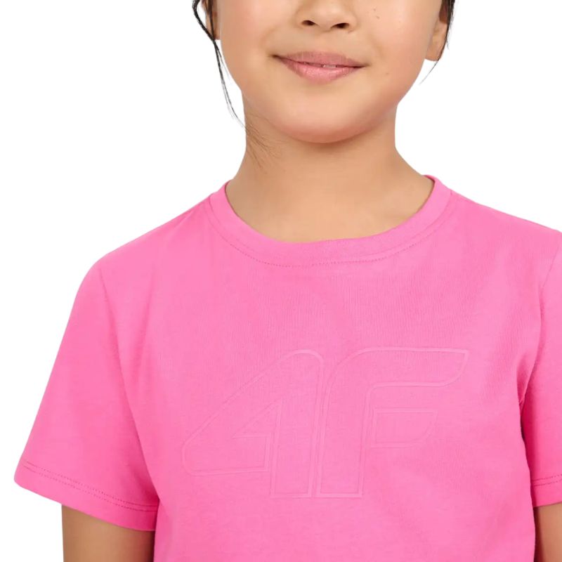 T-shirt for girls 4F F3004 dark 4FJWSS26TTSHF3004 53S rózsaszín clothing