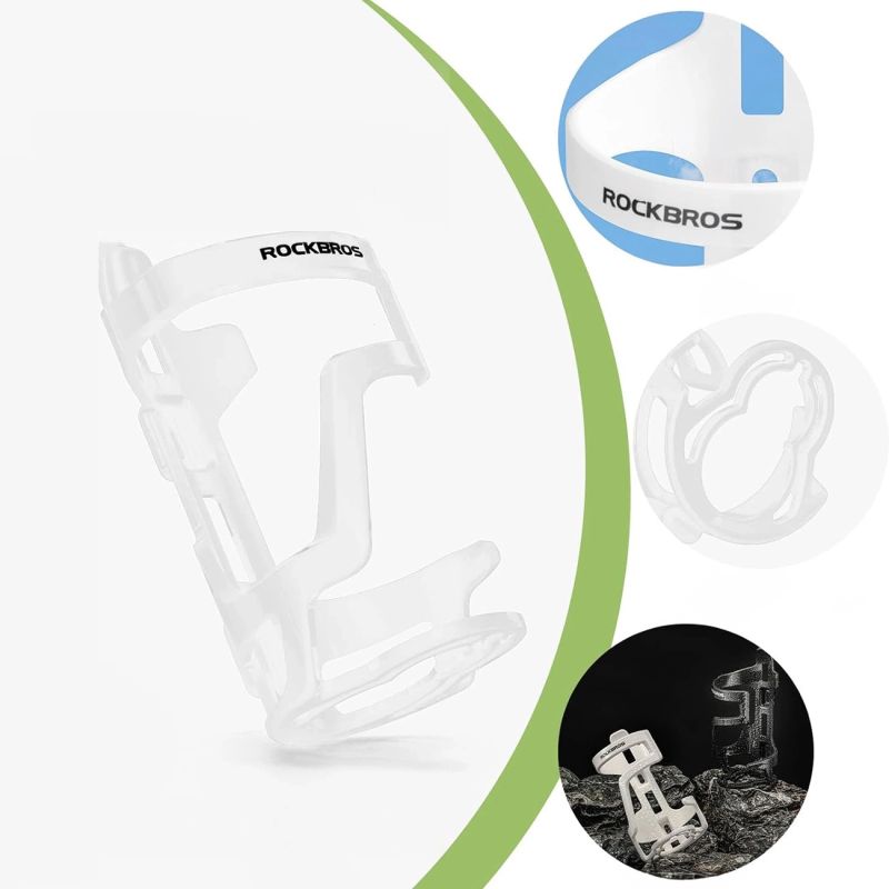 Rockbros 31210012002 bicycle bottle holder - white biały water bottles, training equipment