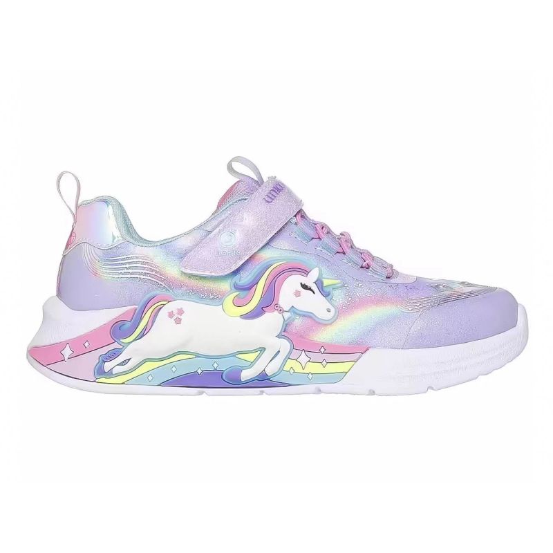 Skechers S Lights - Unicorn Chaser Lavender/Multi 302298L-LVMT