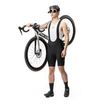 Rockbros Men's Cycling Bib with Pad Size S - Black czarny \ s short