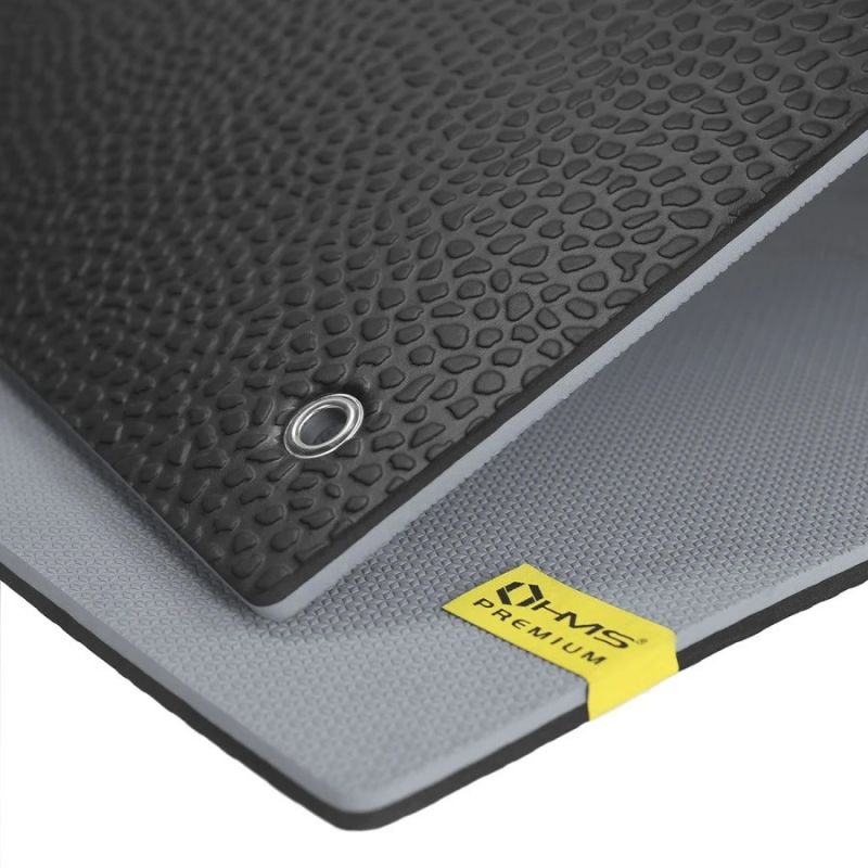 HMS MFK03 gray- club fitness mat with holes fekete jóga matrac 17-44-288