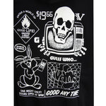Vans Black Crazy Eddy 66 Loose Pullover Hoodie - VN000JE7BLK fekete kapucnis pulóver