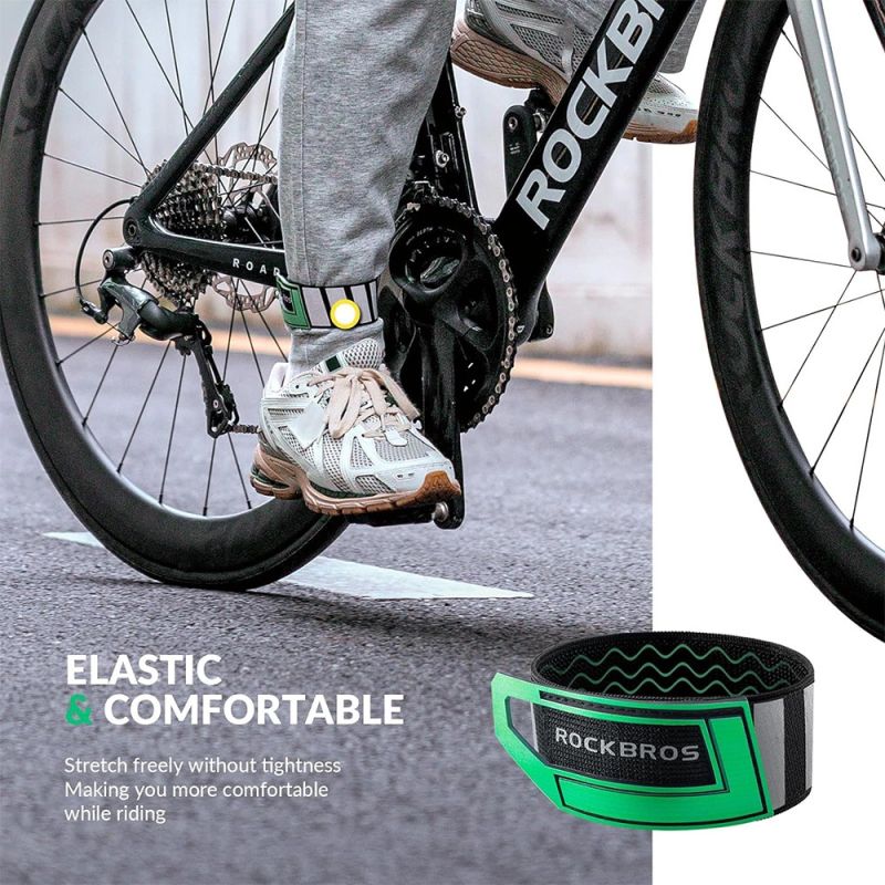 Rockbros reflective tape 49210008001 - green zielony socks tapes